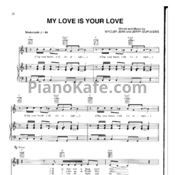 Ноты Whitney Houston - My love is your love - предпросмотр