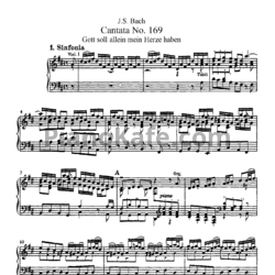 Ноты И. Бах - Кантата №169 "Gott soll allein mein herze haben" (BWV 169) - предпросмотр