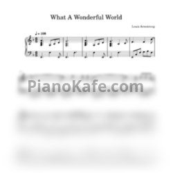 Ноты Louis Armstrong - What a wonderful world! (Версия 3) - предпросмотр