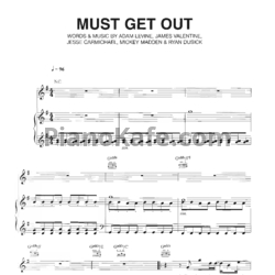Ноты Maroon 5 - Must get out - предпросмотр