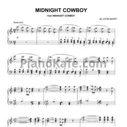 Ноты John Barry - Midnight cowboy - предпросмотр