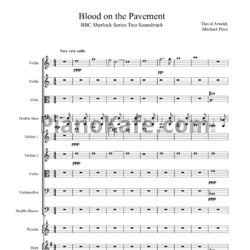 Ноты David Arnold & Michael Price - Blood on the pavement (Партитура) - предпросмотр