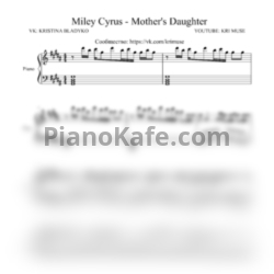 Ноты Miley Cyrus - Mother's daughter - предпросмотр