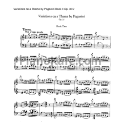 Ноты Вариации на тему Паганини (Op. 35). Книга 2 - предпросмотр