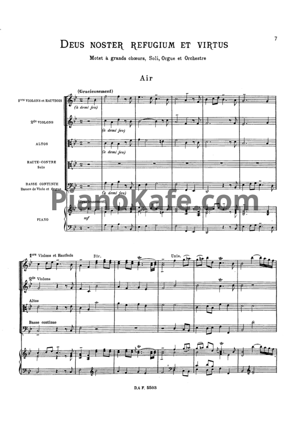 Ноты Жан-Филипп Рамо - Deus noster refugium et vurtus (Партитура) - PianoKafe.com