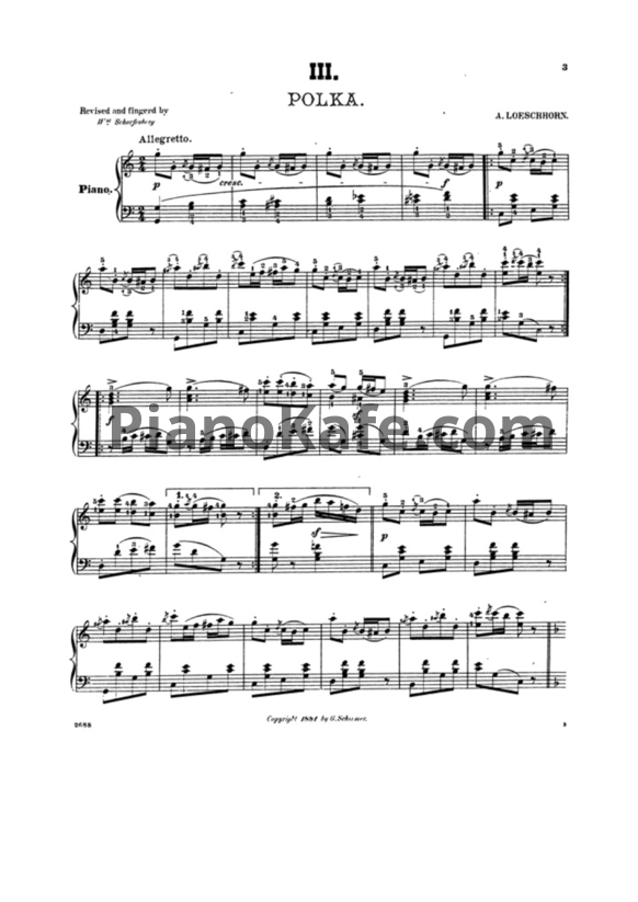 Ноты Альберт Лешгорн - Полька (Соч. 37, №3) - PianoKafe.com