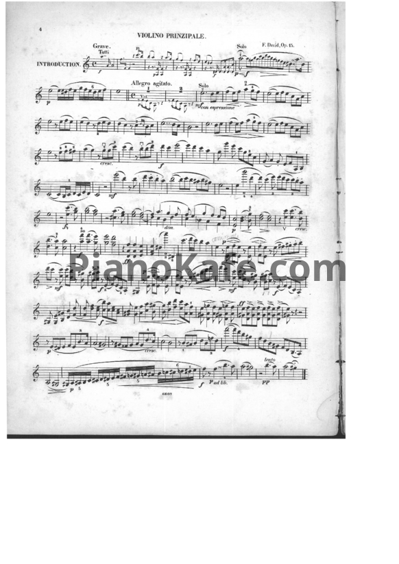 Ноты Ф. Давид - Introduction et variations sur "Lob der Tränen" (Op. 15) - PianoKafe.com