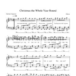 Ноты Sabrina Carpenter - Christmas the whole year round - предпросмотр