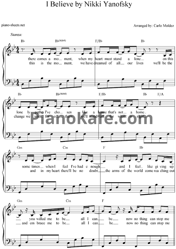 Ноты Nikki - Yanofsky - PianoKafe.com