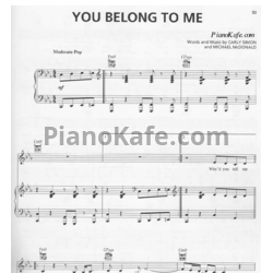 Ноты Jennifer Lopez - You belong to me - предпросмотр