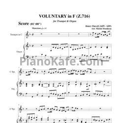 Ноты Генри Пёрселл - Строфа фа мажор  (Z 716) - предпросмотр