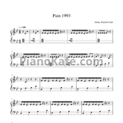 Ноты Drake feat. Playboi Carti -  Pain 1993 - предпросмотр