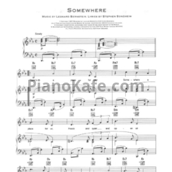 Ноты Barbara Streisand - Somewhere - предпросмотр