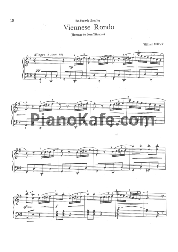 Ноты William Gillock - Viennese rondo - PianoKafe.com