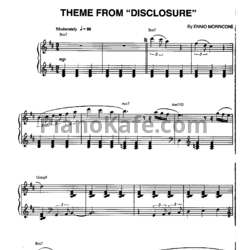 Ноты Ennio Morricone - Theme from "Disclosure" - предпросмотр