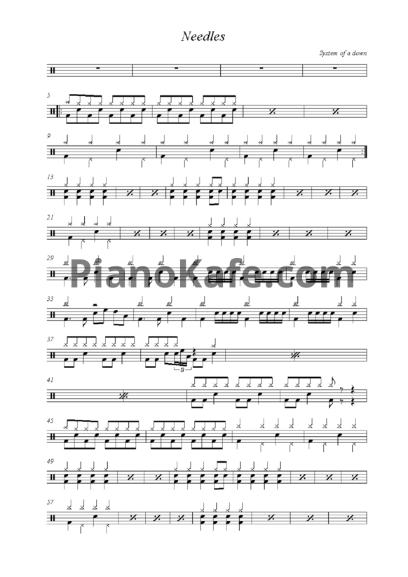 Ноты System of a Down - Needles - PianoKafe.com