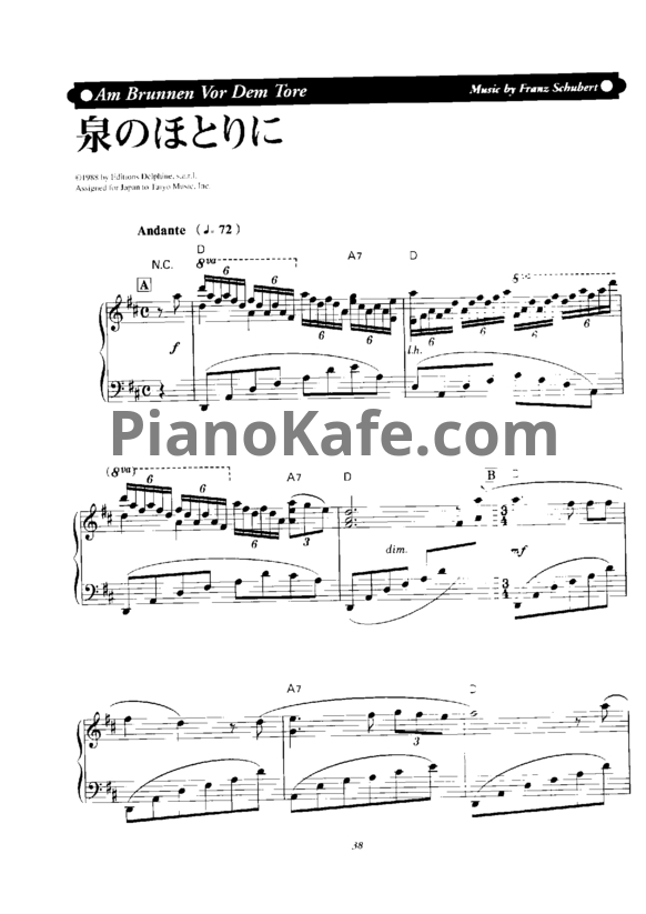 Ноты Richard Clayderman - Am brunnen vor dem tore - PianoKafe.com