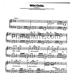 Ноты The Doors - Wild child (Piano solo) - предпросмотр