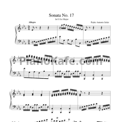 Ноты Antonio Soler - Sonata No. 17 in E Flat major - предпросмотр