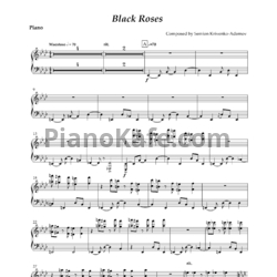 Ноты Семён Кривенко-Адамов - Чёрные Розы (Фортепиано) - предпросмотр