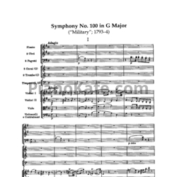 Ноты Йозеф Гайдн - Симфония №100 соль мажор "Военная" (Партитура) - предпросмотр