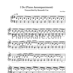 Ноты Aloe Blacc - I do (Piano accompaniment) - предпросмотр