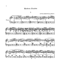 Ноты Людвиг Шитте - 25 этюдов Modernes, faciles и др. прогрессивные (Op. 68) - предпросмотр