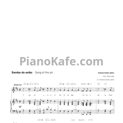 Ноты Antonio Carlos Jobim - Samba do avião (Song of the jet) - предпросмотр