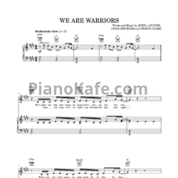 Ноты Avril Lavigne - We are warriors - предпросмотр