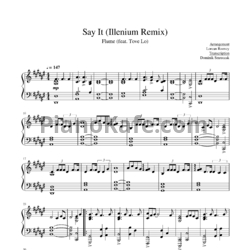 Ноты Flume feat. Tove Lo - Say It (Illenium remix) - предпросмотр