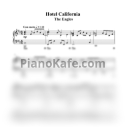 Ноты The Eagles - Hotel California (Версия 3) - предпросмотр
