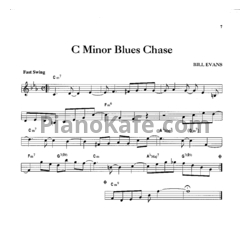 Ноты Bill Evans - C minor blues chase - предпросмотр