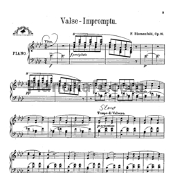 Ноты Феликс Блуменфельд - Вальс-экспромт (Op. 16) - предпросмотр