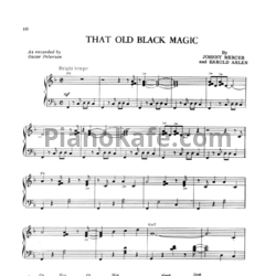 Ноты Oskar Peterson - That old black magic - предпросмотр