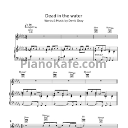 Ноты David Gray - Dead in the water - предпросмотр