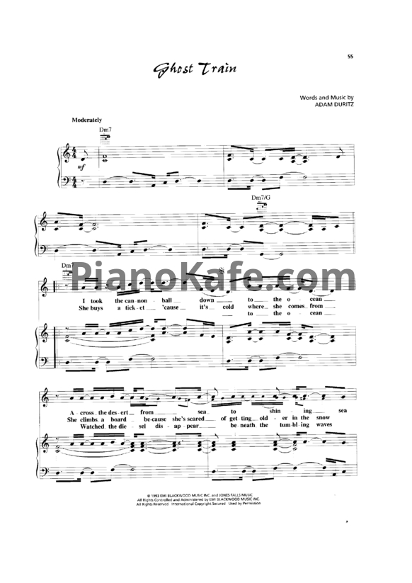 Ноты Counting Crows - Ghost train - PianoKafe.com