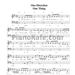 Ноты One Direction - One thing - предпросмотр