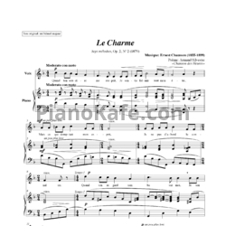 Ноты Эрнест Шоссон - Le charme (Op. 2, №2) - предпросмотр