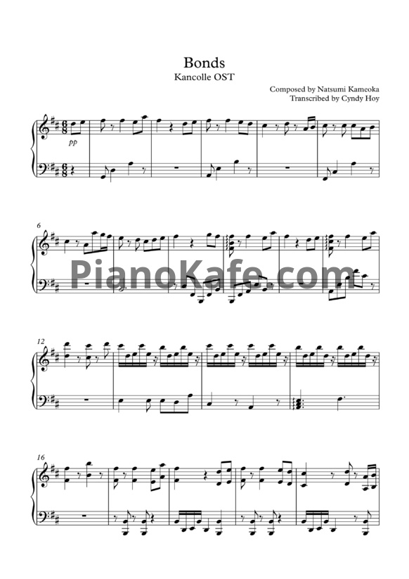 Ноты Natsumi Kameoka - Parting - PianoKafe.com