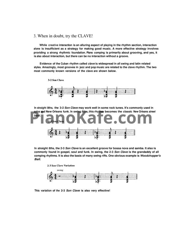 Ноты Michael Kocour - How to help your jazz ensemble pianist work with chord symbols and lead sheets - PianoKafe.com