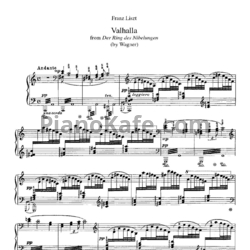 Ноты Ференц Лист - Вальгалла (Вагнер) - предпросмотр