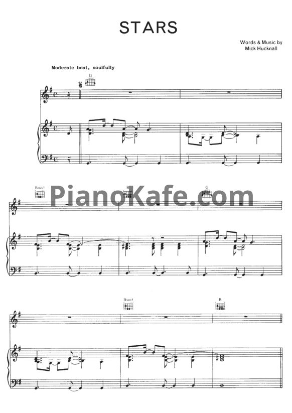 Ноты Simply Red - Stars - PianoKafe.com