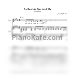 Ноты Rihanna - As real as you and me - предпросмотр