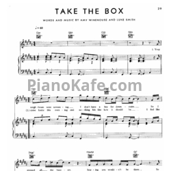Ноты Amy Winehouse - Take the box - предпросмотр