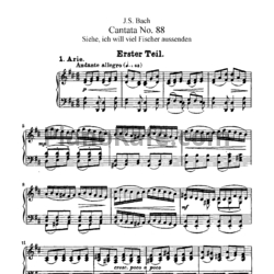 Ноты И. Бах - Кантата №88 "Siehe, ich will viel fischer aussenden" (BWV 88) - предпросмотр