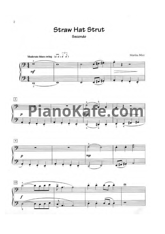 Ноты Martha Mier - Jazz, Rags & Blues for Two. Часть 1 (Книга нот) - PianoKafe.com