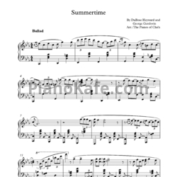 Ноты George Gershwin - Summertime (Arr.: The Pianos of Cha'n) - предпросмотр