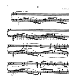 Ноты Сергей Рахманинов - Прелюдия (Oр. 23, №2) - предпросмотр