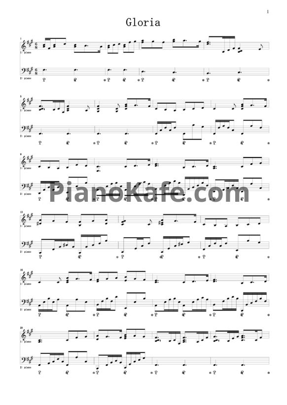 Ноты Kalafina - Gloria - PianoKafe.com