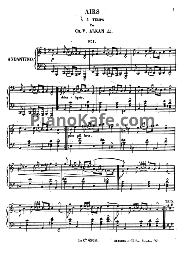 Ноты Шарль Алькан - Четыре арии для фортепиано (Op. 32) - PianoKafe.com